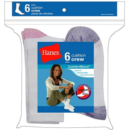Ladies Socks Crew 6 Pack