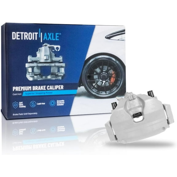 Detroit Axle - Front Passenger Side Disc Brake Caliper w/Bracket Replacement for 2014-2018 Ford Focus, 2015-2019 Lincoln MKC