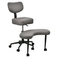 thumbnail image 3 of Height Adjustable ADHD Office Chair, Cross Legged Chair with Backrest and Wheels for Fidgety Sitters(Gray), 3 of 9