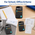 thumbnail image 4 of Mini 8-Digit Calculator, Solar and Battery Powered Pocket Size Basic Calculator for School, Office and Home, Black, 4 of 8