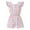 Pink, variant on PEASKJP Kids Romper Girl's Flutter Cap Sleeve Crew Neck Dressy Belted Romper Cute Short Jumpsuit,Pink 6-7 Years