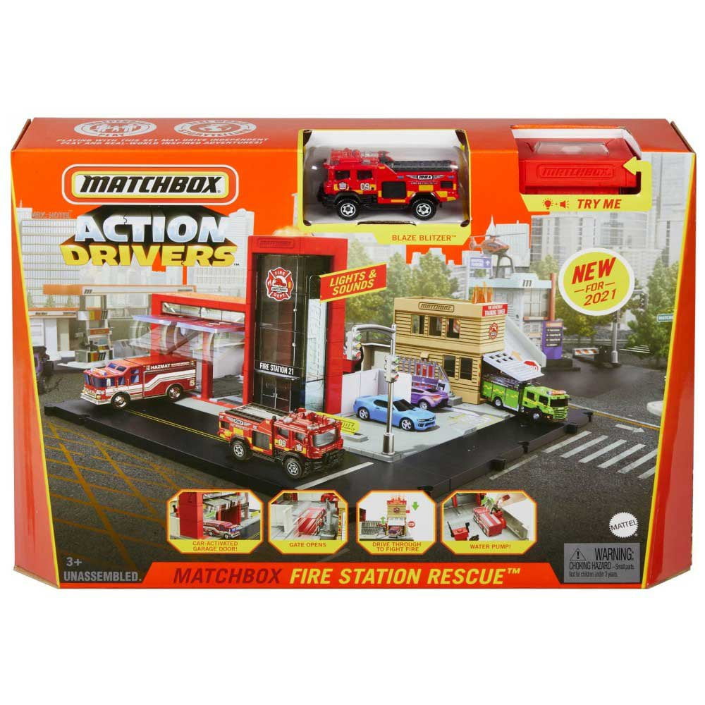 Set De Juego Matchbox Estacion De Bomberos Walmart en línea