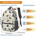 thumbnail image 3 of Football Helmet Beige Pattern 17" School Backpacks for Teens,Waterproof Oxford Fabric,S-Shape Padded Straps for School,Travel,Hiking,Camping, 3 of 6