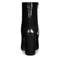 thumbnail image 3 of Botines de charol Allegra K Con Cremallera y Tacón Grueso Para Mujer Negro 8, 3 of 6