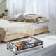 thumbnail image 1 of Caja De Almacenaje Bajo La Cama Con Ruedas, Organizador Rodante Extraíble, Cesta De Tela De Gran Capacidad, Ventana Transparente, Ruedas Con Freno, Diseño Plegable, Ahorra Espacio En El Armario, 1 of 9