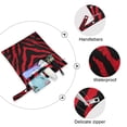 thumbnail image 4 of 2 Pack Wet Dry Bags,Bold Crimson Chevron Pattern Waterproof Reusable Dual Zipper Bags for Swimwear, Gym Clothes, Toiletries, Baby Diapers, 4 of 8
