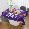 thumbnail image 5 of Coolnut Mardi Gras Rectangle Tablecloth Spill-Proof Polyester Table Cloth Table Cover for Kitchen Dining Picnic Holiday Party Decoration,60"x108", 5 of 7