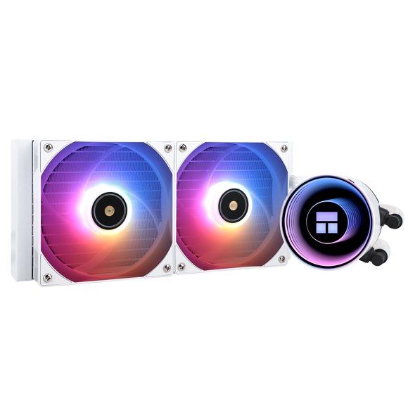 Thermalright Frozen Notte 240 Blanc ARGB V2 Refroidisseur de CPU à Eau, Spécifications de Refroidisseur de CPU 240 Blanc, Ventilateurs Double PWM, Roulements S-FDB, S