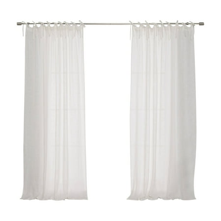 Best Home Fashion Cotton Gauze Sheer Curtains Walmart Com
