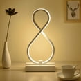 thumbnail image 3 of LINLIN Spiral LED Table Lamp, Modern 3 Colors Dimmable Desk Lamp 12W Bedside Table Lamp Night Light for Bedroom Living Room Office, 3 of 5