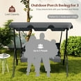 thumbnail image 5 of Costway Metal and Polyester Hanging Porch Swings with Canopy, Gray, 5 of 10