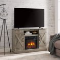 thumbnail image 2 of Farmhouse Classic Media TV Stand Antique Entertainment Console with 18" Electric Fireplace Insert for TV up to 50" with Open and Closed Storage Space, Gray Wash 47"W*15.5"D*30.75"H 00002, 2 of 9