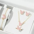 thumbnail image 3 of K-KED 5PCS Fashion Butterfly Pendants Necklace Earrings Ring Bracelet Sets For Women-_-White, 3 of 9