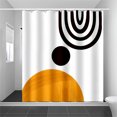 thumbnail image 4 of Monstrate Cortina de ducha abstracta no transparente: anillo de tracción y arte geométrico exquisito a prueba de agua Juegos de accesorios de baño, 4 of 6