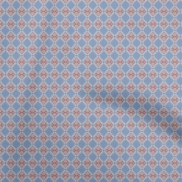 oneOone Rayon Grayish Purple Fabric Geometric Craft Projects Decor Fabric Printed By The Yard 56 Inch Wide