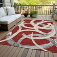 thumbnail image 6 of Addison Rugs Chantille Indoor/Outdoor Transitional Circles Red Washable Rectangle Rug, 5' x 7'6", 6 of 6