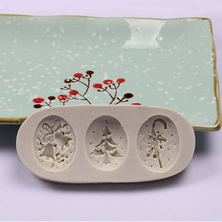 

ONHUON Silicone Christmas Tree Santa Claus Elk Sled Stick Mold Chocolate Cake Moulds