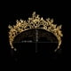 thumbnail image 5 of EeaseMX Frcolor - 1 pieza de tocado de novia, tiara barroca con libélula dorada y cristales de imitación, tiara de boda vintage, corona de reina para boda, cumpleaños, fiesta (dorada), 5 of 7