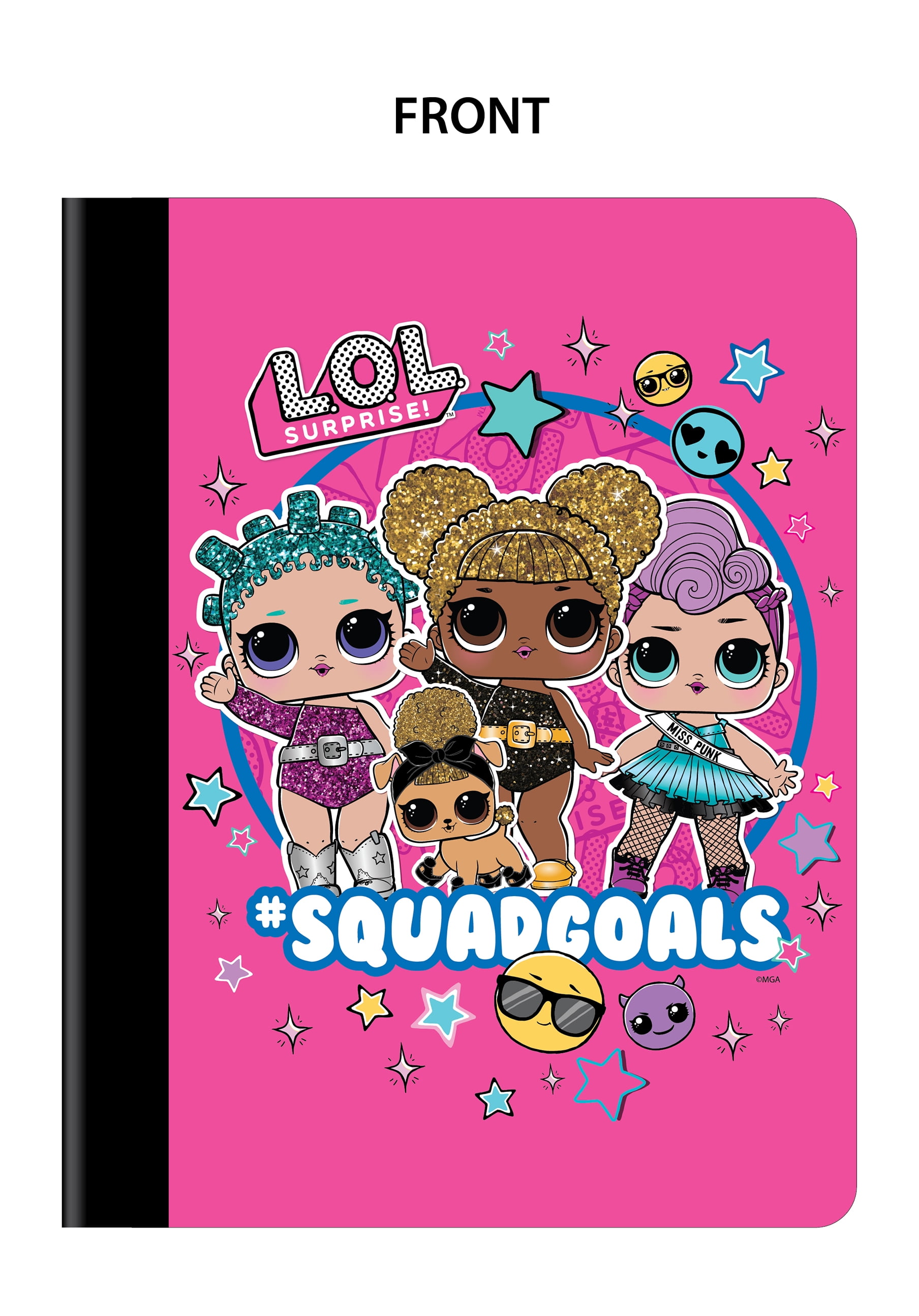 LOL Surprise Foil Composition Book, 100 Sheets, Wide Ruled, Assorted