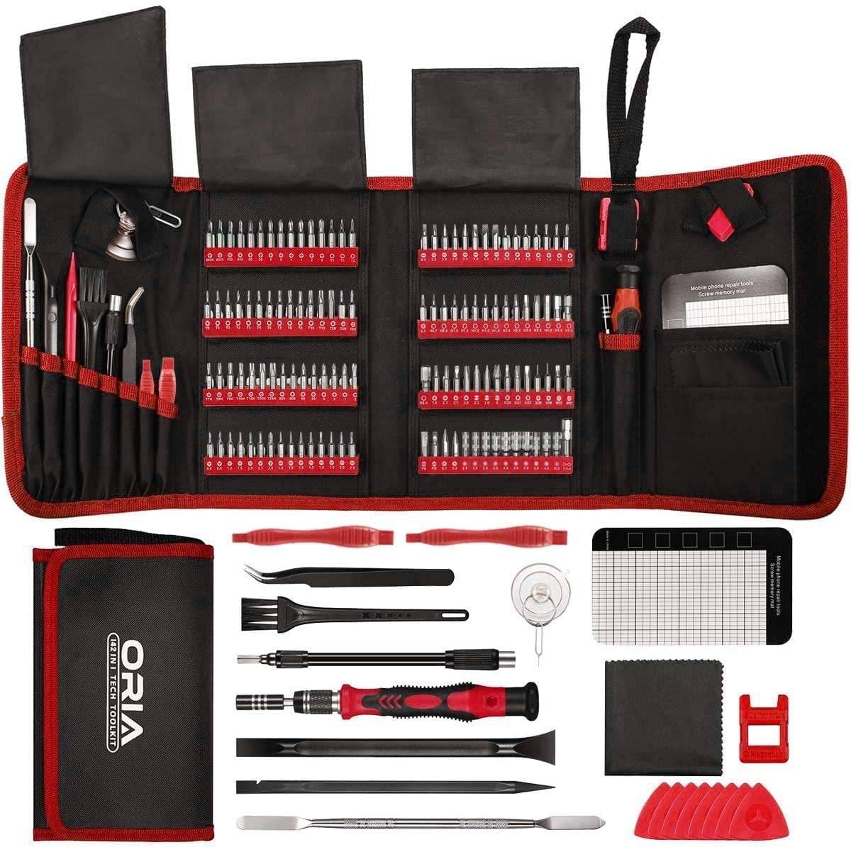 Tool Set,Home Basic Repair Tool Kit,Longmate 16 Piece Mini Household Hand Tools Set with Storage Case for Homeowner 