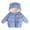Blue, variant on Kids Padded Puffer Jacket Cute Bear Hooded Cotton Lined Coat Autumn Winter Warm Zip Up Quilted Down Outerwear