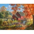 thumbnail image 2 of SUNSOUT INC - Farm Pond - 1000 pc Large Piece Jigsaw Puzzle by Artist: Abraham Hunter - Finished Size 27" x 35" - MPN# 69417, 2 of 5