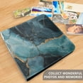 thumbnail image 4 of FORMRS 3 Ring Photo Album 4"x6" Self Adhesive Large Capacity PU Leather Cover, Black Marble, 4 of 8
