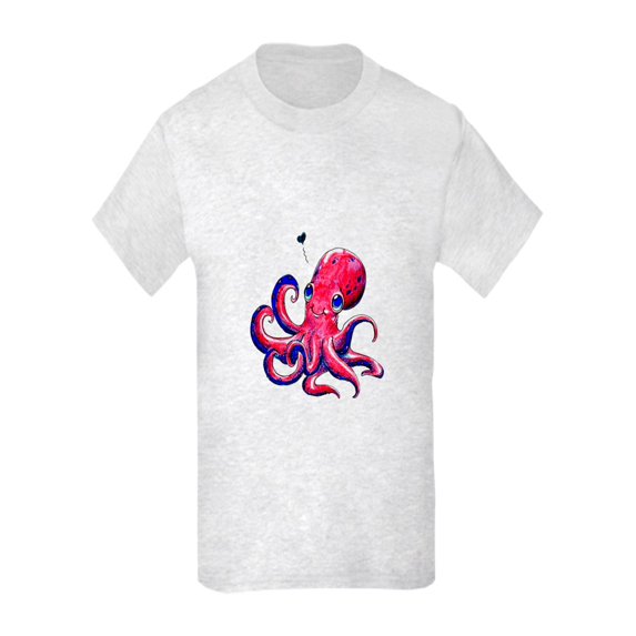 CafePress - Squid Love Kids Light T Shirt - Kids Light T-Shirt