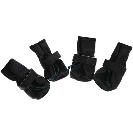 Raindrops 4Set Simple Design Pet Shoes Dog Boots for Warmth and Comfort
