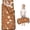 Daisy Pioneer Flower Brown Pattern, variant on Daisy Pioneer Flower Green Pattern Teens Toddler Nap Mat with Pillow, Sleeping Mat Bag for Preschool Daycare 59"x22"