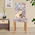 thumbnail image 4 of Yayeee 4 Pack Dining Chair Covers Stretch Parson Chairs Slipcovers Seat Protector, Art Pattern, 4 of 6
