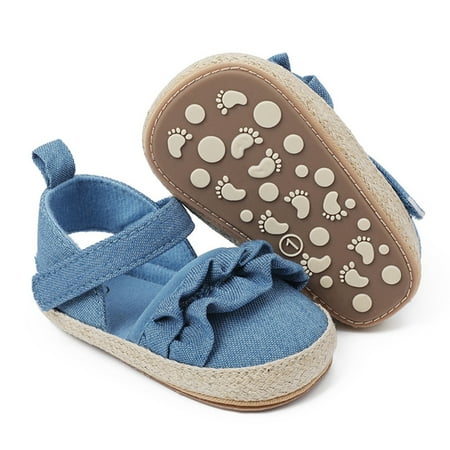 

ãYilirongyummã Baby Sandals Girls Ruffles Shoes First Walkers Shoes Summer Toddler Flat Sandals