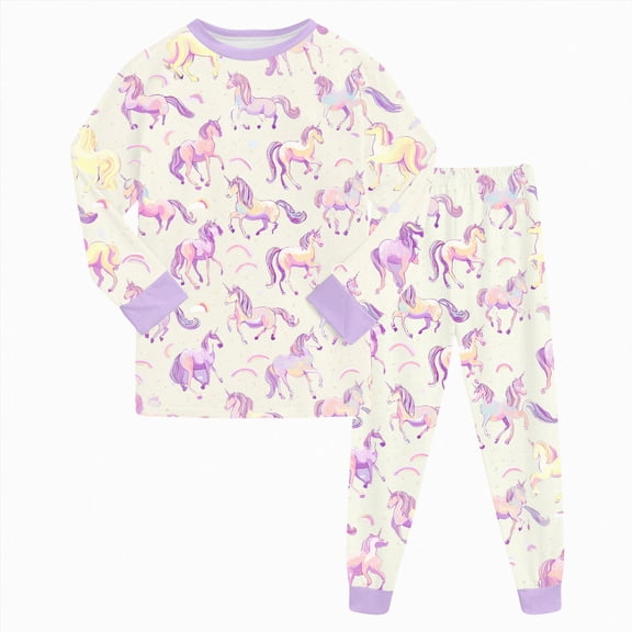 NIEWTR Baby and Toddler Matching Outfits Girls 2-Piece Set Baby Girl Fall Winter Long Sleeve Knit Top with Stretchy Sweatpants Daily Wear Pajama Set Soft (A-Light Purple,2-3 Years)