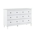thumbnail image 6 of Walker Edison Mid-Century Modern 6-Drawer Solid Wood Dresser, White, 6 of 17