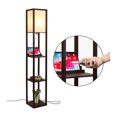 thumbnail image 2 of Brightech Maxwell Tower Lampadaire avec Étagères et Recharge Sans Fil, Brun (2 Pack), 2 of 5