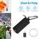 thumbnail image 4 of Bomba de aire negra para acuario, bomba de aire de oxígeno para pecera de acuario ultrasilenciosa, alta eficiencia, ahorro de energía, Plug And Play, 4 of 5