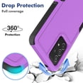 thumbnail image 5 of YEYKX Defender Case for Samsung Galaxy A52 4G/5G Heavy Duty 1 in 1 Design Rugged Full Body Dustproof Shockproof Bumper Non-Slip Protective Cover,Purple,For Galaxy A52 4G/5G, 5 of 5