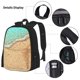 thumbnail image 3 of Fotbe Beach Footprint Set Escolar 3 en 1 para Niños - Mochila Duradera con Lonchera Aislante y Estuche para Lápices - Mochila Escolar para Niños y Niñas, 3 of 7