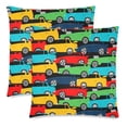 thumbnail image 1 of YUSDECOR Colorful Racing Cars In Street Pillowcase Pillow Protector Cushion Cover 18x18 inch,Set of 2, 1 of 3