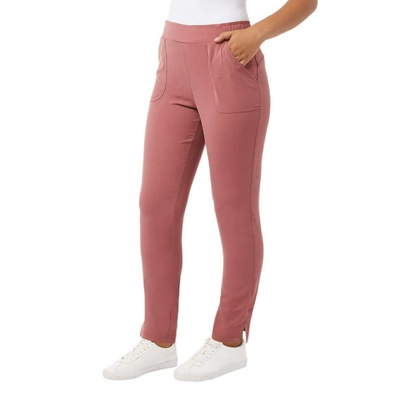 32 Degrees Cool Women Ladies Lightweight Pull-on Twill Pants Garnet Rouge