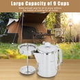 thumbnail image 2 of Suodoka Stainless Steel Camping Coffee Percolator 9‑Cup, Medical‑Grade Filter, Heat‑Toughened Glass Cover, Rugged Outdoor Coffee Pot, 2 of 8