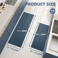 thumbnail image 5 of PABUBE Woven Blue Kitchen Rug, 17"x47"+17"x71", Non-Slip and Absorbent Floor Mat for Sink or Hallway, Machine Washable Soft Rug, Durable Indoor Use, 5 of 7