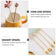 thumbnail image 5 of ifundom 2-Piece Golden Stainless Steel Fork and Spoon Set, Japanese Style Tableware with Unique Design for Home, 5 of 8