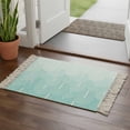 thumbnail image 2 of Area Rug with Tassels 2' x 3', Abstract Boho Gradient Line Kitchen Runner Rug for Hallway Bedroom Throw Rugs, Modern Geometric Stipe Soft Door Mat for Bathroom Entrance Living Room, 2 of 9