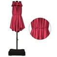 thumbnail image 5 of Patiojoy 15' Outdoor LED Patio Double-Sided Umbrella w/Base Burgundy, 5 of 5