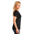 thumbnail image 3 of Port & Company LPC54V Ladies Core Cotton V-Neck Tees, Jet Black - Extra Large, 3 of 6