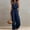 Navy Blue, variant on Women's Fashion Summer Halter Backless Jumpsuit – Ruched Waist Wide Leg, Side Pocket, Solid Color Sleeveless Romper Light Brown,S
