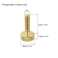 thumbnail image 2 of Brass Knurled Thumb Screws, M3x12mm Flat Grip Bolt Knobs Fasteners for Electronic, Mechanical 8Pack, 2 of 5