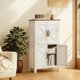 thumbnail image 1 of VASAGLE LIRY Collection - Farmhouse Storage Cabinet, Bathroom Floor Cabinet with Barn Doors, Freestanding Kitchen Pantry, Adjustable Shelves, for Dining Room, Living Room, Rustic White, 1 of 7
