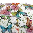 thumbnail image 3 of Butterfly Pouf Cover with Zipper, Flying Butterflies with Floral Elements Vivid Color Palette Wildflowers Retro, Soft Decorative Fabric Unstuffed Case, 30" W X 17.3" L, Multicolor, by Ambesonne, 3 of 5
